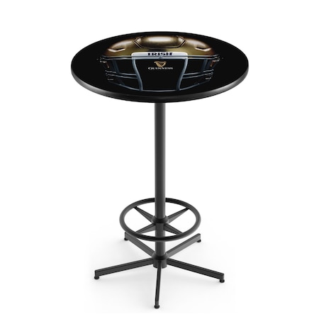 Holland Bar Stool Co Guinness Helmet 42 Tall 30 Top Pub Table with Black Wrinkle Finish L216 Notre Dame L216B4230ND-Guin-Hlm